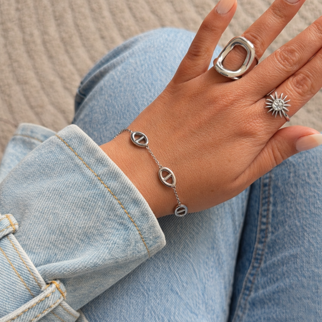 Bracelet Daphné argenté