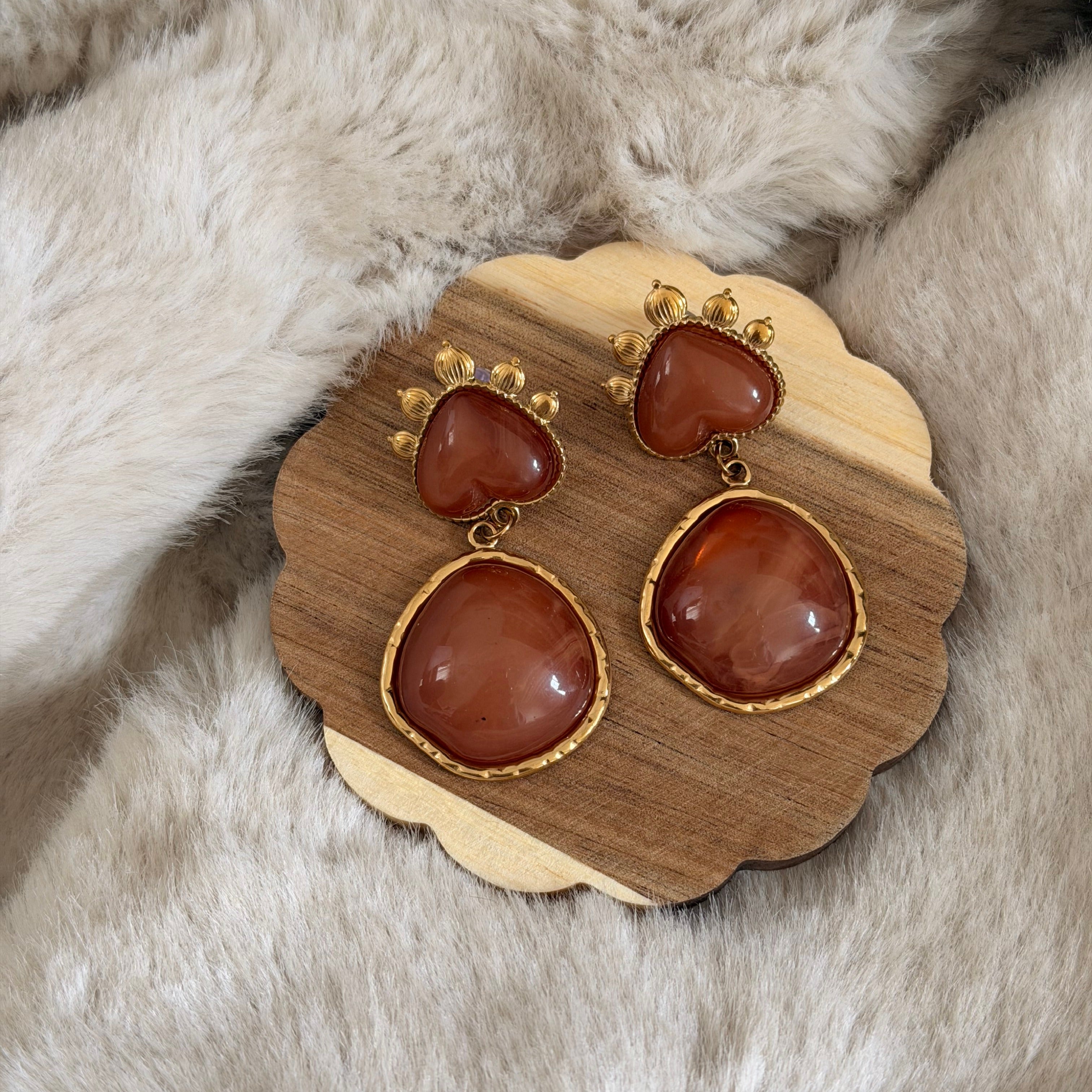 Boucles d'oreilles Ambre