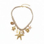 Collier macramé marin fond blanc